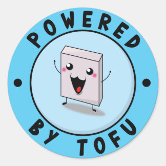 Powered by Tofu Runder Aufkleber