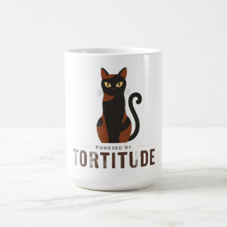 Powered by Tortitude Funny Cat Graphic Kaffeetasse