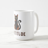 Powered by Tortitude Funny Cat Graphic Kaffeetasse (VorderseiteRechts)