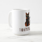 Powered by Tortitude Funny Cat Graphic Kaffeetasse (Vorderseite Links)