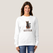 Powered by Tortitude Funny Cat Graphic Sweatshirt (Vorne ganz)