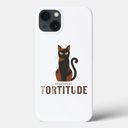 Powered by Tortitude Funny Cat Phone Case (Rückseite)