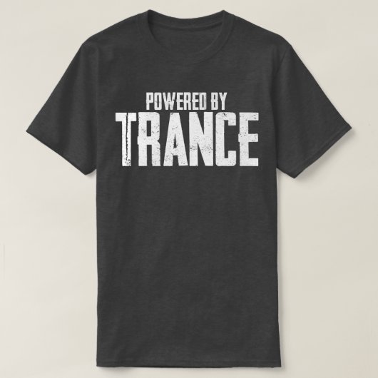Powered by Trance Music Psy Trance T-Shirt (Design vorne)