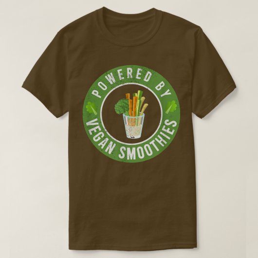 Powered by Vegan Smoothies perfekt für Vegetarier T-Shirt (Design vorne)