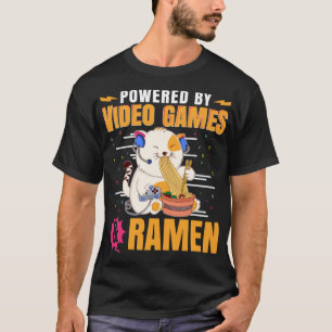 Powered by Video Games und Ramen Funny Gift Kawaii T-Shirt
