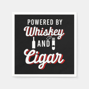 Powered by Whiskey Cigar Smoker Tobacco Humidor Gi Serviette