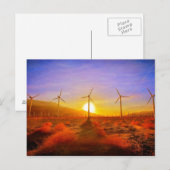Powered by Wind Postkarte (Vorne/Hinten)