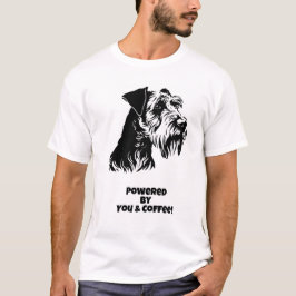 Powered by You & Coffee! Funny Dog T-Shirt