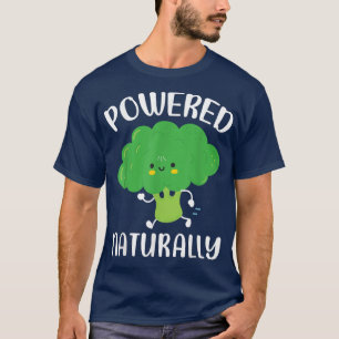 Powered Natural Vegan Vegetarian Brocc T-Shirt
