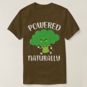 Powered Natural Vegan Vegetarian Brocc T-Shirt (Design vorne)