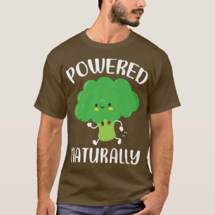 Powered Natural Vegan Vegetarian Brocc T-Shirt