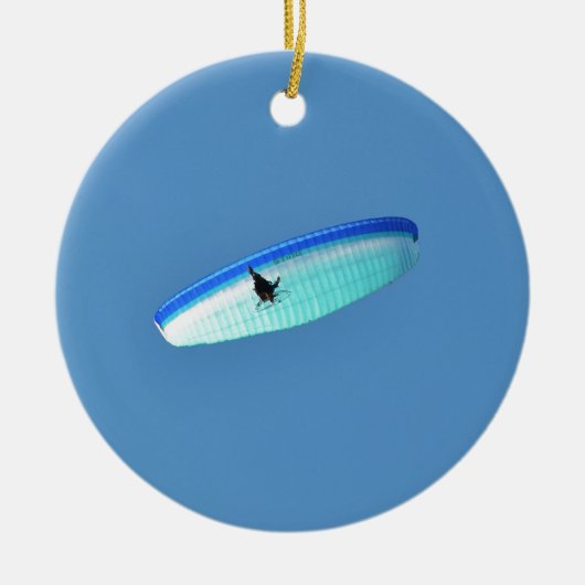 Powered Paraglider Keramik Ornament (Vorne)