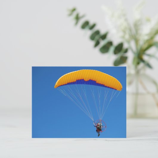 Powered Paraglider Postkarte (Stehend Vorderseite)