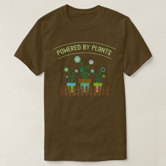 Powered Pflanze Blume Lover Plantsman Garening En T-Shirt (Design vorne)