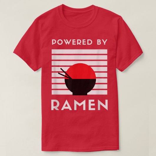 Powered Ramen - Japanische Food Noodle Liebe Anime T-Shirt (Design vorne)