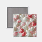 Powered Sugar Heart Candy Magnet (Vorderseite/Rückseite)