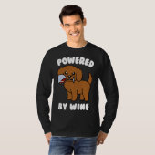 Powered Wine Goldendoodle Dog Drink T-Shirt (Vorne ganz)