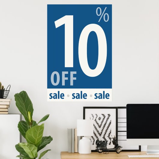 Powerful 10% OFF Sale - Retail Sales Poster (Heimbüro)