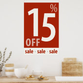 Powerful 15% OFF Sale - Retail Sales Poster (Küche)