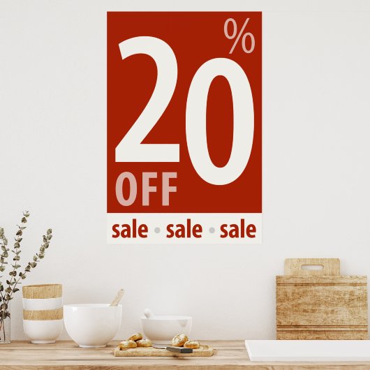 Powerful 20% OFF Sale - Retail Sales Poster (Küche)