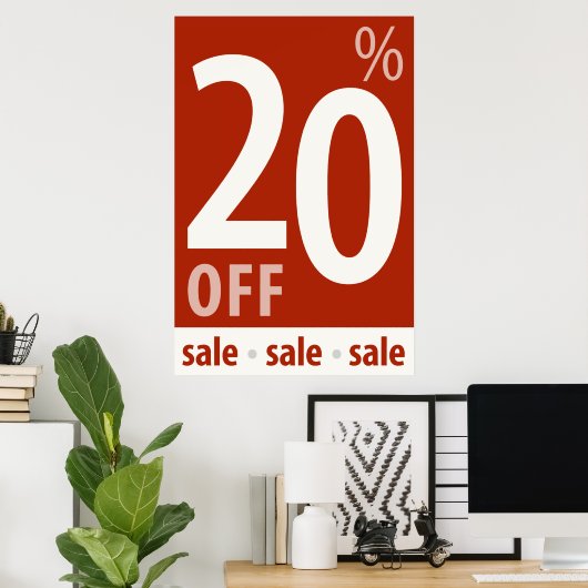 Powerful 20% OFF Sale - Retail Sales Poster (Heimbüro)