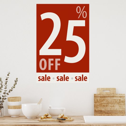 Powerful 25% OFF Sale - Retail Sales Poster (Küche)