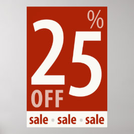 Powerful 25% OFF Sale - Retail Sales Poster