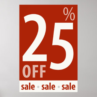 Powerful 25% OFF Sale - Retail Sales Poster