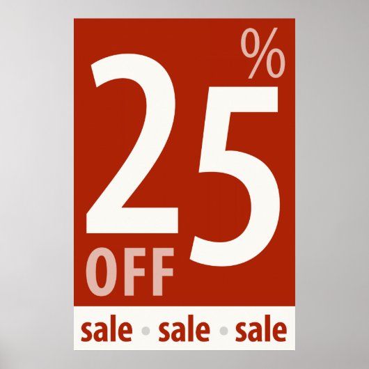 Powerful 25% OFF Sale - Retail Sales Poster (Vorne)