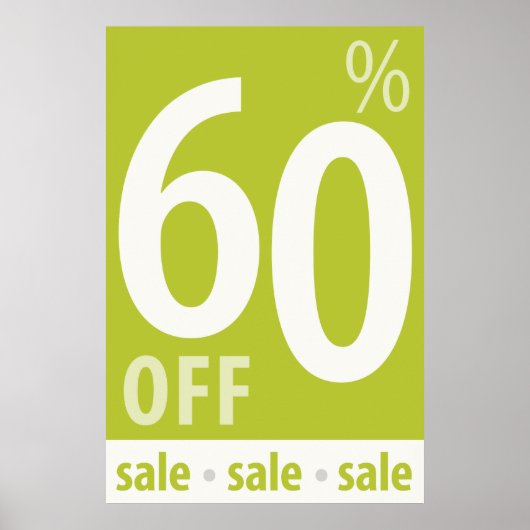 Powerful 60% OFF Sale - Retail Sales Poster (Vorne)