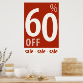 Powerful 60% OFF Sale - Retail Sales Poster (Küche)