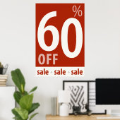 Powerful 60% OFF Sale - Retail Sales Poster (Heimbüro)