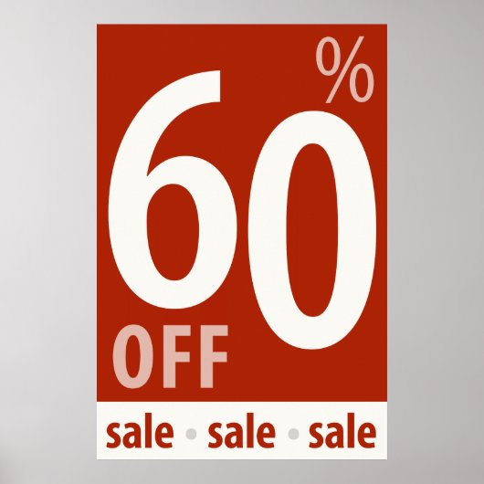 Powerful 60% OFF Sale - Retail Sales Poster (Vorne)