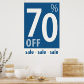 Powerful 70% OFF Sign - Retail Sales Poster (Küche)