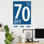 Powerful 70% OFF Sign - Retail Sales Poster (Heimbüro)