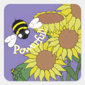 Powerful Bee Sticker (Vorderseite)