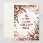 Powerful Birth Wave Affirmation Art Feiertagskarte (Vorne/Hinten)