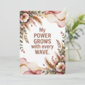 Powerful Birth Wave Affirmation Art Feiertagskarte (Stehend Vorderseite)