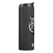 Powerful Black and White Artistic Roaring Tiger  Thermosbecher (Nach links gedreht)