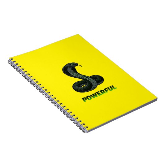 Powerful Cobra Spiral Notebook – Strength & Focus Notizblock (Rechte Seite)