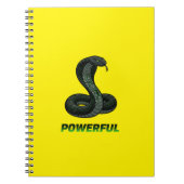 Powerful Cobra Spiral Notebook – Strength & Focus Notizblock (Vorderseite)
