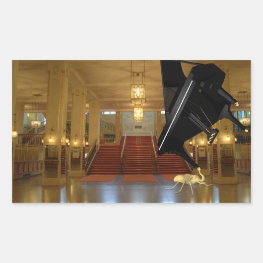 Powerful Eleph-Ant Rechteckiger Aufkleber (Vorderseite)