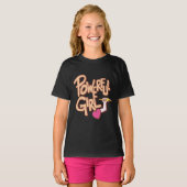 Powerful Girl Funny Niedlich T-Shirt (Vorne ganz)