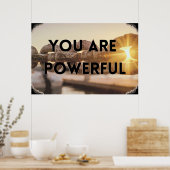 "Powerful" Inspiration Wall Art Poster (Küche)