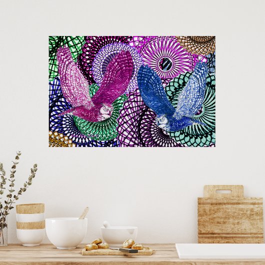 Powerful Owls Poster (Küche)
