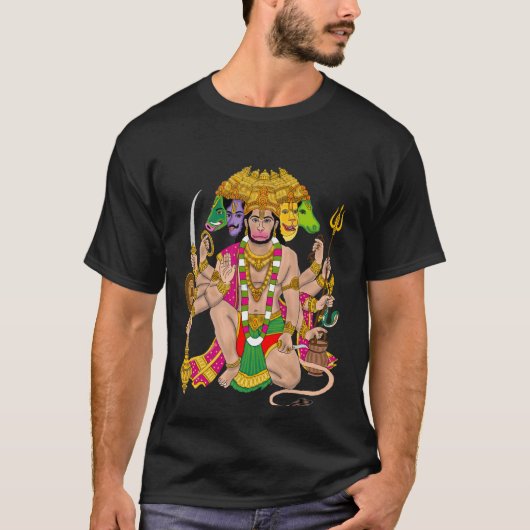 Powerful Panchmukhi Hanuman T-Shirt (Vorderseite)