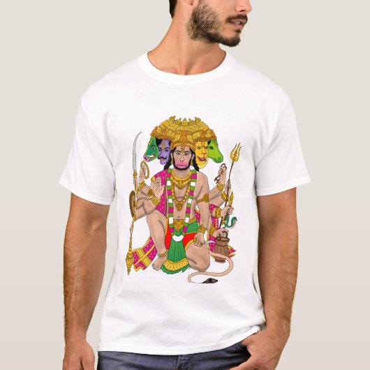 Powerful Panchmukhi Hanuman T-Shirt (Vorderseite)