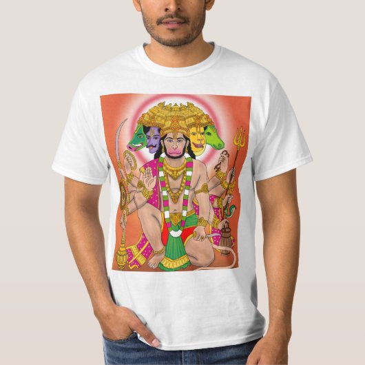Powerful Panchmukhi Hanuman T-Shirt – Divine Prote (Vorderseite)