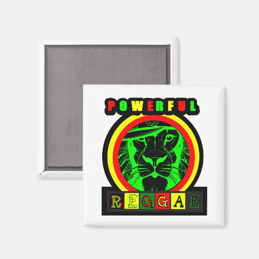 Powerful Reggae Magnet (Vorderseite/Rückseite)