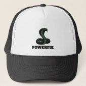 Powerful Snake Hat – Custom Text Cobra Design Cap Truckerkappe (Vorderseite)